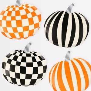 Meri Meri Mod Pattern Pumpkin Plates (Pack of 8) - 1 of 4