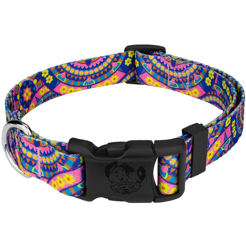 Country Brook Petz Deluxe Blue Boho Mandala Dog Collar - Made in The U.S.A., 1 of 7