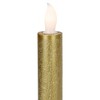 Northlight Set of 4 Textured Gold-tone LED Flameless Flickering Taper Candles 9.5" - image 4 of 4