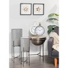 Olivia & May Set of 2 Metal Clocks with Gold Accents: Iron Analog Display, Traditional Decor Style - 3 of 4