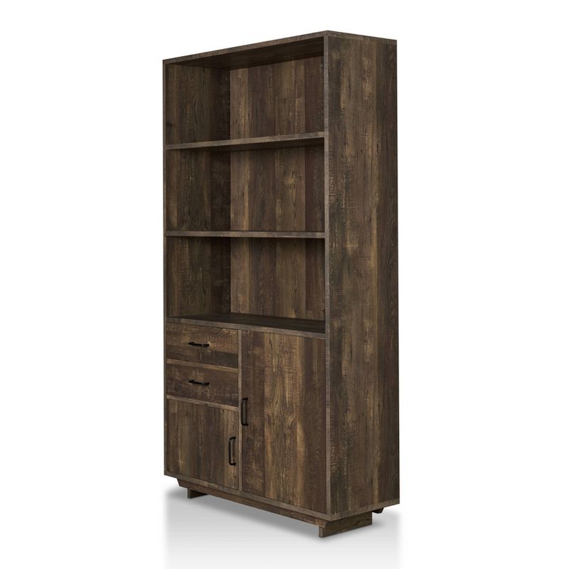 69.8&#34; Tappan Bookcase with Cabinet Reclaimed Oak - HOMES: Inside + Out, 5 of 10