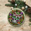 Enchanted Woodland Sugar Skull Ornament, Mystical Forest Christmas Gift and Decor| OrnamentallyYou - 4 of 4