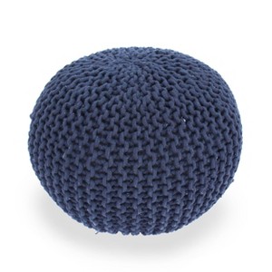 Moro Handcrafted Modern Cotton Pouf - Christopher Knight Home - 1 of 4