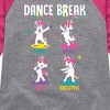 Girls' JoJo Siwa Dance Break Unicorns  - Athletic Heather/Fuchsia - Large - 2 of 4
