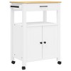 vidaXL Kitchen Trolley MONZA 23.6 in.x15.7 in.x35.4 in. Solid Wood Pine - 2 of 4
