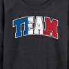 Women's - Instant Message - Team France Lightweight French Terry Wide Neck Long Sleeve Graphic Shirt - 2 of 4