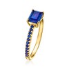 Pure Collection by Ross-Simons 1.10 ct. t.w. Lab-Grown Sapphire Ring in 18kt Gold Vermeil - 3 of 4