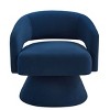 Modern 360° Swivel Accent Chair Armchair Comfy Velvet Swivel Barrel Chair For Living Room Bedroom,Lounge Chair With Open Backrest-Cuddlewood - 2 of 4