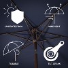 JONATHAN Y Collins 9 ft. Classic Cottage Tassel Market Patio Umbrella with Auto-Tilt, Crank, Wind Vent and UV Protection - 3 of 4