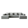 Aukfa U-Shape Sectional Sofa Reversible & Spacious Couch Set - 4 of 4