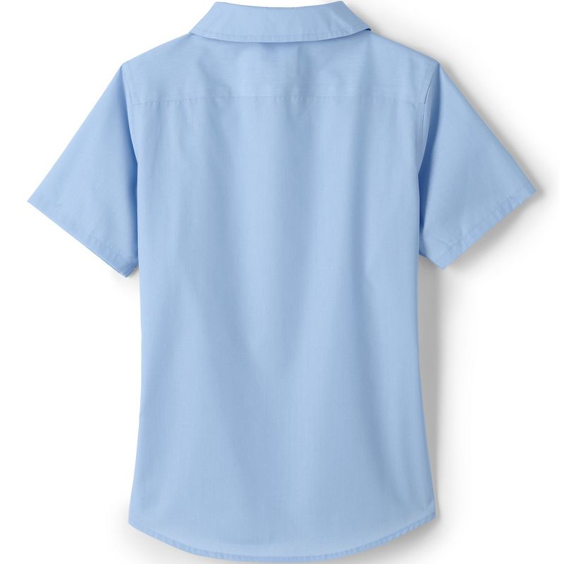 Lands' End School Uniform Kids Short Sleeve Peter Pan Collar Broadcloth Shirt, 2 of 6