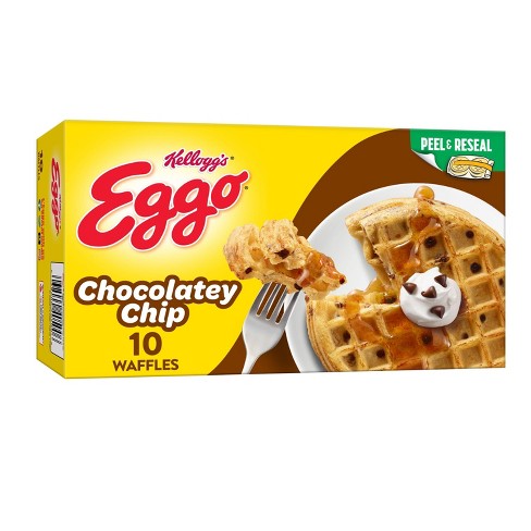 Eggo Chocolatey Chip Frozen Waffles - 12.3oz/10ct : Target