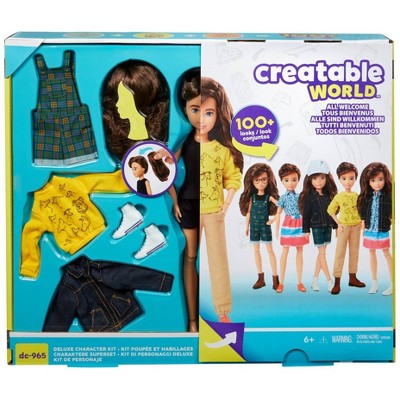 Creatable World Deluxe Character Kit - Chestnut Brown Wavy Hair