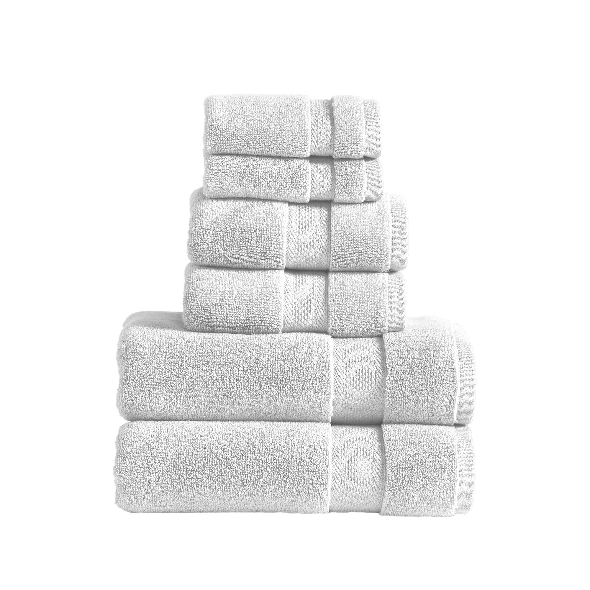 Modern Threads Luxury Cotton 6-pc Quick Dry Towel Set, White