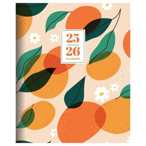 TF Publishing July 2025 - June 2026 Oranges and Peaches Large Monthly Planner - 1 of 4