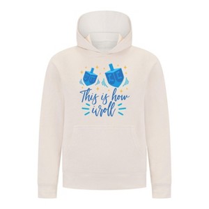 Everyday Kids Hanukkah Collection “This Is How I Roll” Pullover Hoodie – Fun Holiday Sweatshirt - 1 of 4