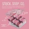 LunaLulinlk 8-compartment tray with lid, portable snack tray with handles and plates, Pink, 2 Pack - 3 of 4