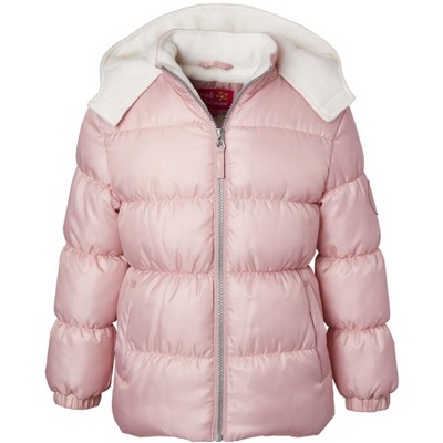 Pink Platinum Girls Printed Puffer Jacket with Gift
