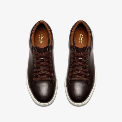 Clarks Mens Goswell Tie Brown Leather Shoes 11 Medium — фото 7
