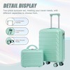 TOBILI 2 pcs/set in ABS Spinner Wheel Luggage, with Combination Lock,14" Cosmetic Case and 20-inch suitcase - 3 of 4