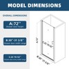Versatile Pivot Shower Door with External Opening and 1/4� Tempered Glass for Easy Adjustment - 4 of 4