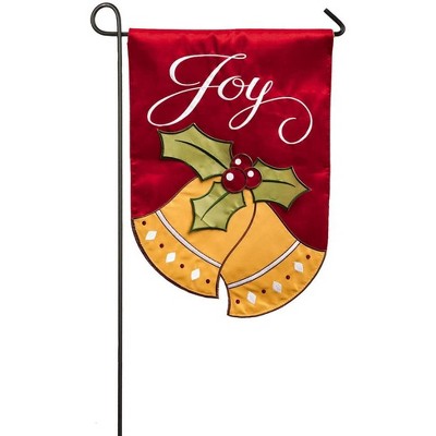 Evergreen Joyful Christmas Bells Garden Flag