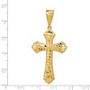 Black Bow Jewelry 14k Yellow Gold Diamond-Cut Budded Cross Pendant - 4 of 4
