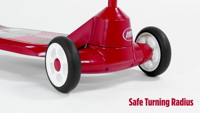Red Adjustable Chrome Handle Beginner Kids' Kick Scooter