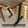Mount-It! Height Adjustable Hand Crank Sit-Stand Desk with 55" Tabletop | Oak - 4 of 4