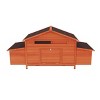 LAOTIES Large Wooden Chicken Coop,Outdoor Hen House With Nesting Boxes,Free Range Doors,Predator Proof Latches,Waterproof And Ventilated,Brick Red - 4 of 4