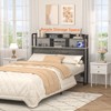 Aheaplus Storage Headboard with Led Lights & Charging Station - 2 of 4
