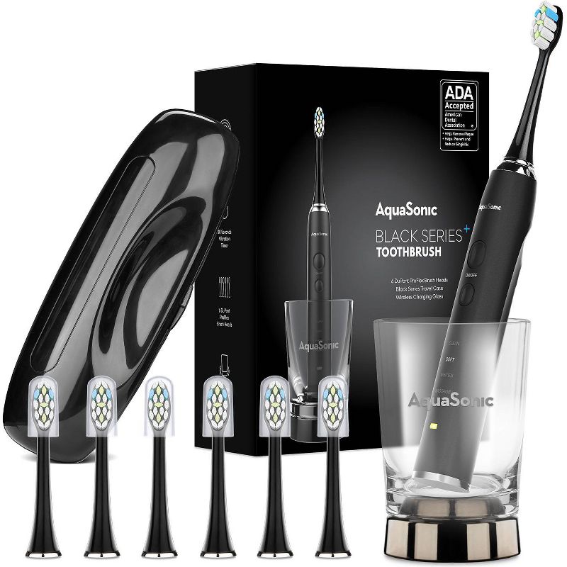 Aquasonic + Series Electric Toothbrush - Black, 1 of 7