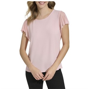 Calvin Klein Womens Classic Peasant Blouse - 1 of 2