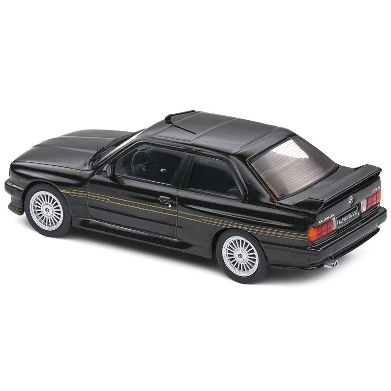1989 BMW E30 M3 Alpina B6 3.5S Diamond Black Metallic 1/43 Diecast Model Car by Solido, 5 of 6