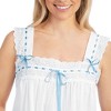 Collections Etc 2-Piece Lace Trim Woven Sleeveless Pajama Set - 3 of 4