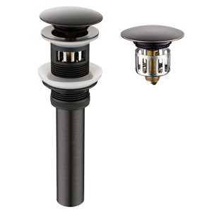 BRIGHT SHOWERS Bathroom Sink Drain with Overflow Pop-Up Drain Stopper for Vessel Sink Lavatory - 1 of 4