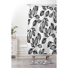 Julia Da Rocha Leaves Memory Foam Bath Rug Black/White - Deny Designs: Machine Washable, Microfiber, Non-Slip Backing - 3 of 3