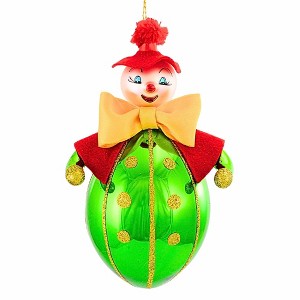 De Carlini Italian Ornaments 8.0 Inch Pickle Prankster Christmas Tree Ornament , Christmas Decor Clown, Circus (1PC) - 1 of 4