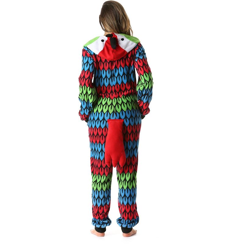 Just Love Womens One Piece Parrot Adult Onesie Hooded Pajamas, 5 of 6