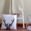 Northlight 17.5 White and Brown Faux Fur Reindeer Throw Pillow Cover - 2 of 4
