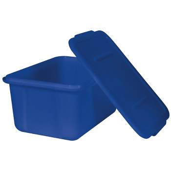 HOMZ 15 Gallon Durabilt Storage Bins, Pack of 2 Heavy Duty Plastic  Containers, Secure Snap Lids, 6 Hasp Areas for Tie-Down Straps or Locks,  Stackable, Nestable, Organizing Totes