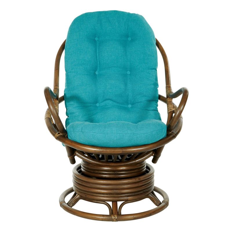 Kauai Rattan Swivel Rocker Chair - OSP Home Furnishings, 5 of 10