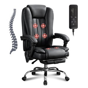 NicBex Massage Chair Boss Chair for Office,360° Swivel Ergonomics Office Chair with Footrest,Recliner Computer Chair with Adjustable Height - 1 of 4
