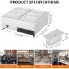 6x8QT Food Warmer 1500W Bain Marie Buffet Pan Steam Table With Adjustable Temp & Auto Shut Off & Dry Burning Indicator - 2 of 4