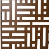 Grungis Matrix Metal Decorative Patio Screens,Freestanding Privacy Fence Panels Screen with Striped Rectangle Pattern for Balcony,76" H×48" W - 3 of 4
