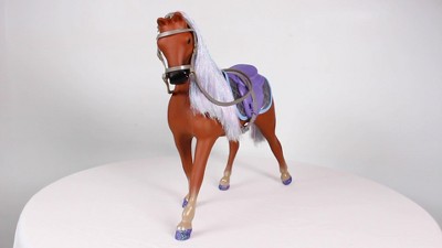  Glitter Girls Celestial 14-inch Morgan Horse - Brown Coat &  Purple Mane - 2 Grooming Accessories & Carrots - Toys for Girls 3+ Years  Old : Everything Else