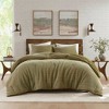 Sapphtopaz 3 Pcs Twill Washed Comforter Set Cozy Cotton Bedding Set, All-Season Quilt Set Duvet Set, Machine Washable - 4 of 4