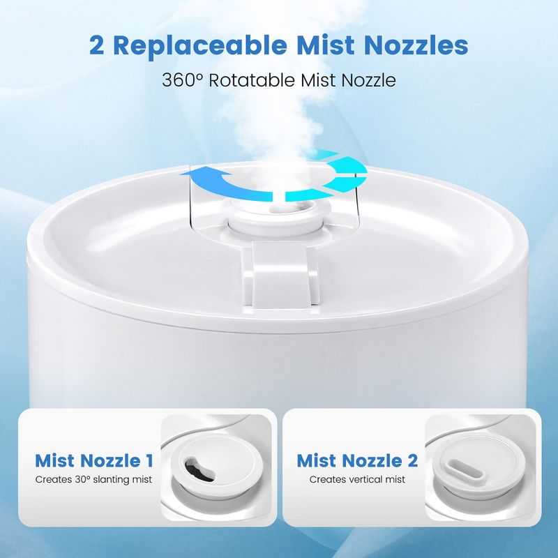 Costway Humidifier for Large Room 9L Warm & Cool Mist Top Fill Ultrasonic Air Vaporizer, 4 of 11