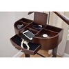 Crescent Moon Drawer Top Tray Contour Hanger Trouser Bar Valet Stand Dark Walnut - Proman Products: Elegant Storage & Organization - 4 of 4