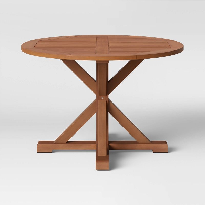 Morie Wood 4 Person Round Patio Dining Table - Threshold&#8482;, 3 of 5